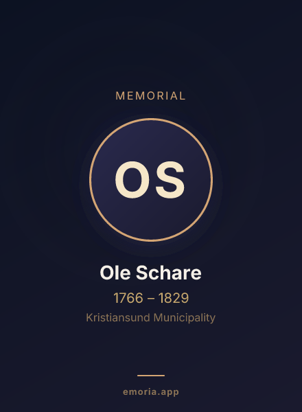 Memorial portrait of Ole Schare