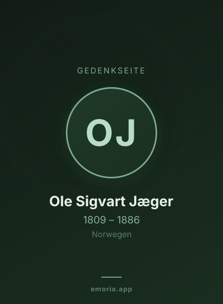 Gedenkportrait von Ole Sigvart Jæger