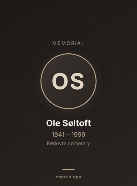 Memorial portrait of Ole Søltoft