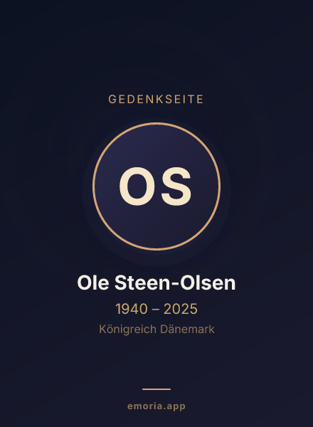 Gedenkportrait von Ole Steen-Olsen