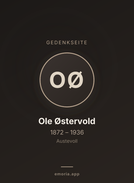 Gedenkportrait von Ole Østervold