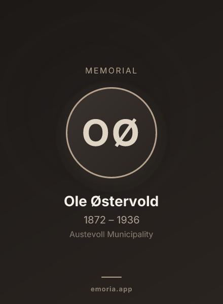 Memorial portrait of Ole Østervold
