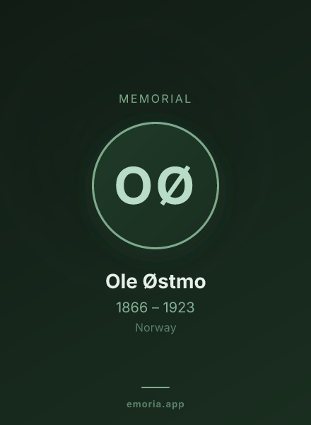 Memorial portrait of Ole Østmo