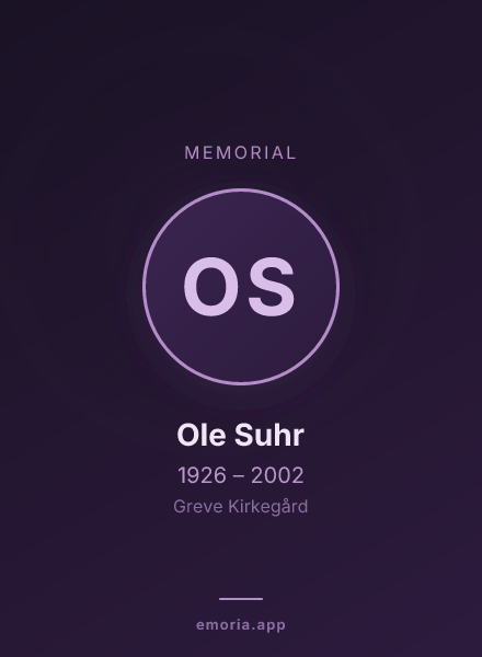 Memorial portrait of Ole Suhr