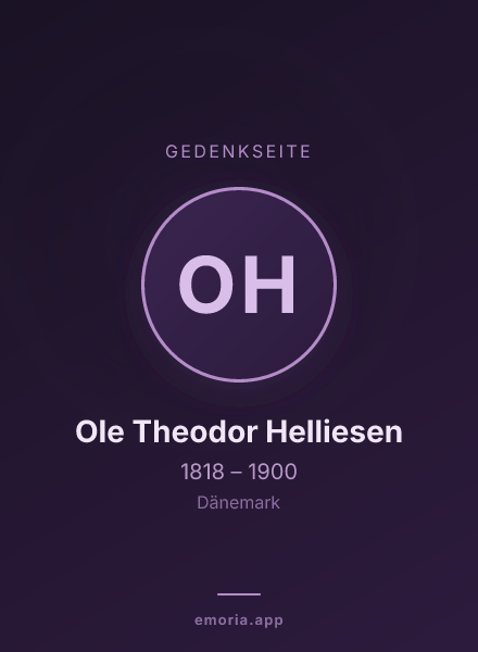 Gedenkportrait von Ole Theodor Helliesen