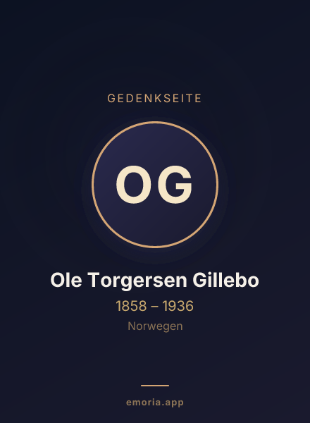 Gedenkportrait von Ole Torgersen Gillebo