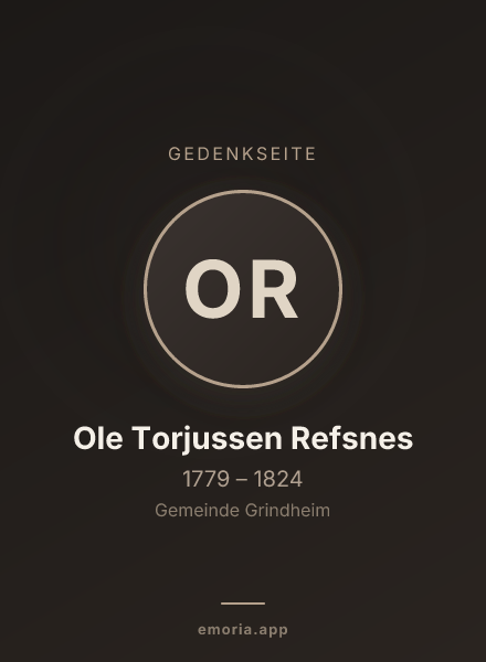Gedenkportrait von Ole Torjussen Refsnes