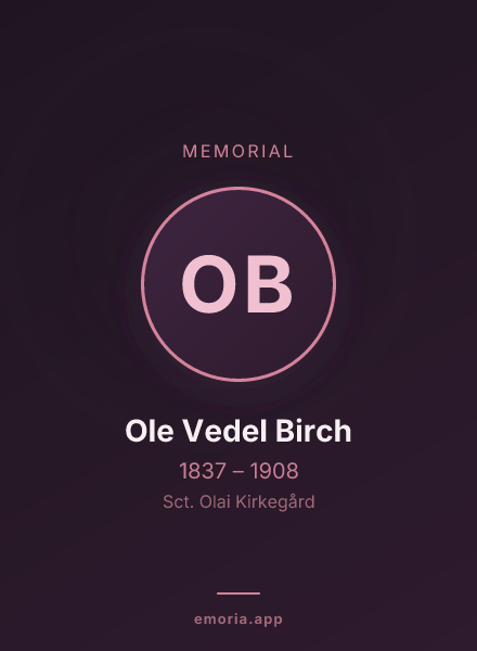Memorial portrait of Ole Vedel Birch