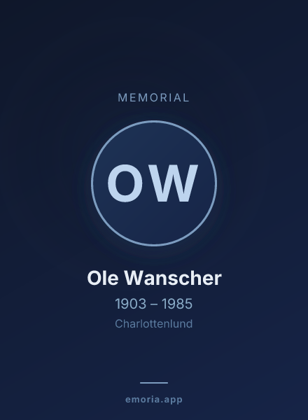 Memorial portrait of Ole Wanscher