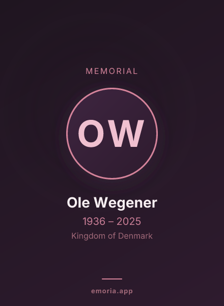 Memorial portrait of Ole Wegener