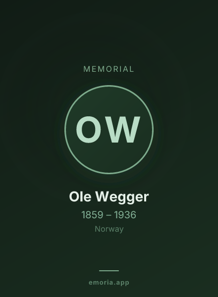 Memorial portrait of Ole Wegger