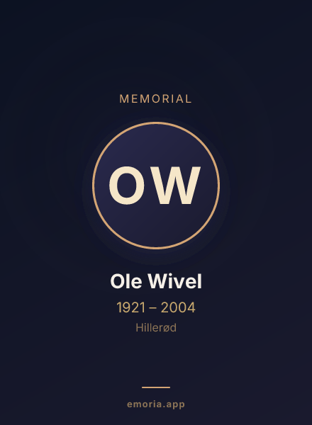 Memorial portrait of Ole Wivel