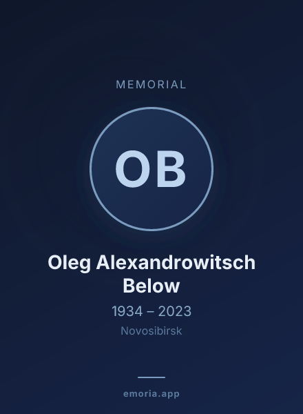 Memorial portrait of Oleg Alexandrowitsch Below