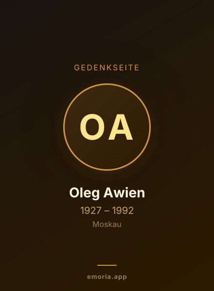 Gedenkportrait von Oleg Awien
