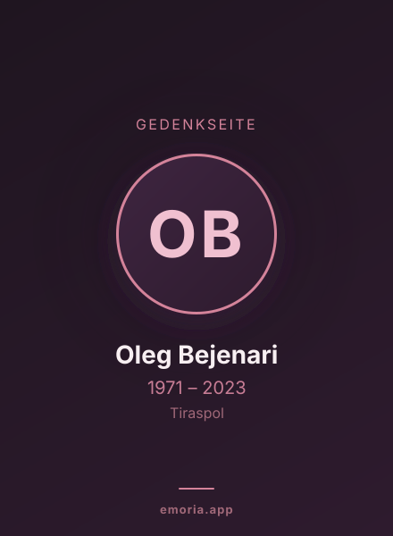Gedenkportrait von Oleg Bejenari