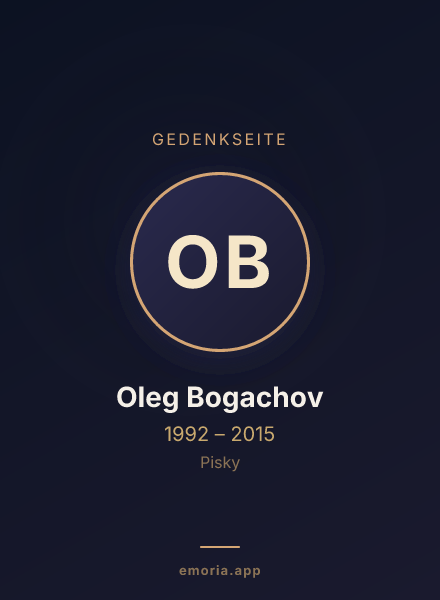 Gedenkportrait von Oleg Bogachov