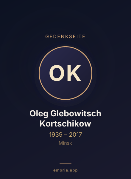 Gedenkportrait von Oleg Glebowitsch Kortschikow