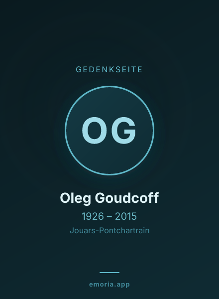 Gedenkportrait von Oleg Goudcoff