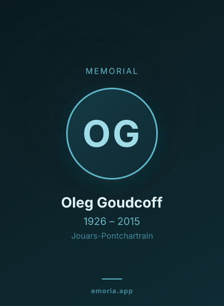 Memorial portrait of Oleg Goudcoff