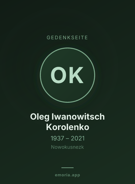 Gedenkportrait von Oleg Iwanowitsch Korolenko
