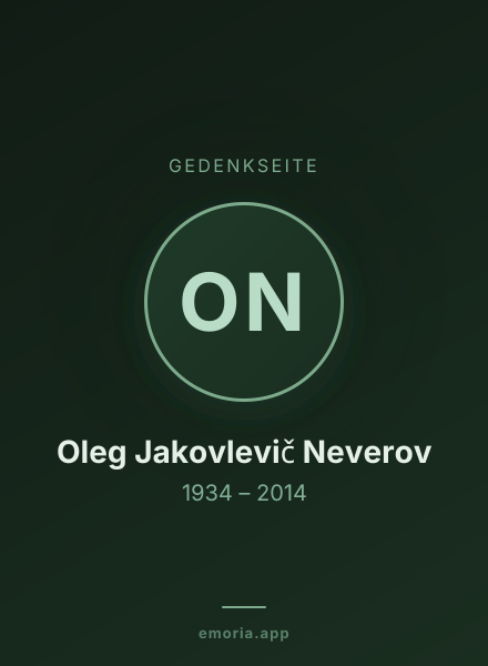 Gedenkportrait von Oleg Jakovlevič Neverov