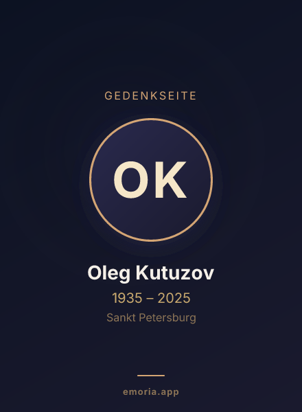 Gedenkportrait von Oleg Kutuzov