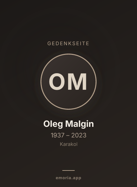 Gedenkportrait von Oleg Malgin