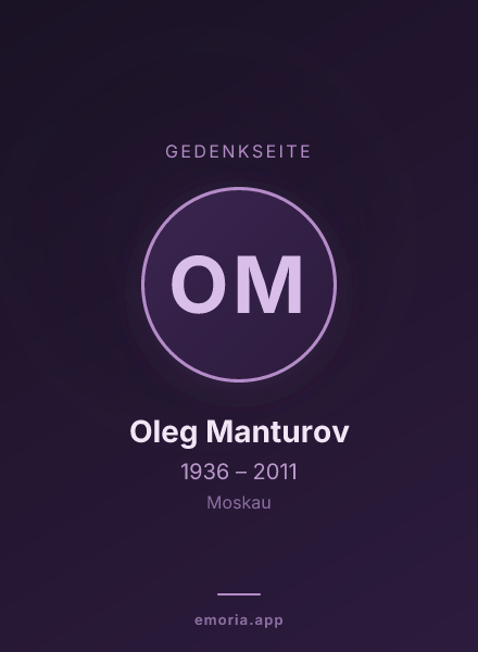 Gedenkportrait von Oleg Manturov