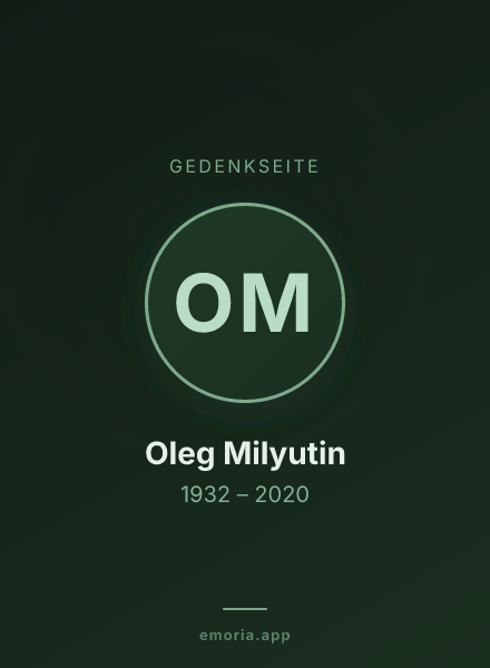 Gedenkportrait von Oleg Milyutin
