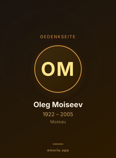Gedenkportrait von Oleg Moiseev