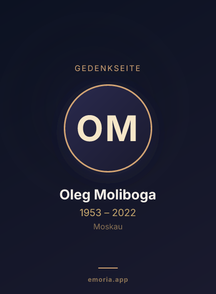Gedenkportrait von Oleg Moliboga