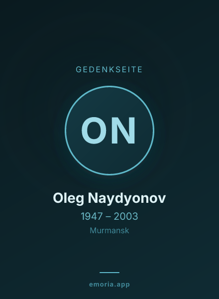 Gedenkportrait von Oleg Naydyonov