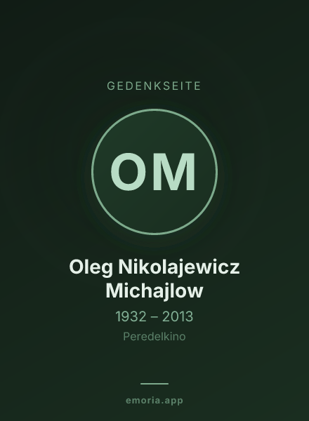 Gedenkportrait von Oleg Nikolajewicz Michajlow
