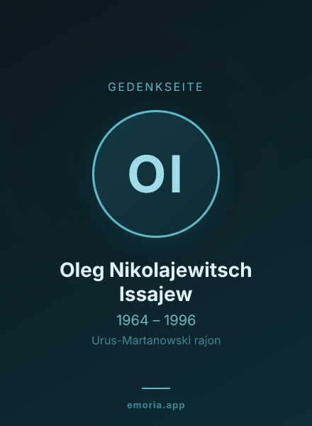 Gedenkportrait von Oleg Nikolajewitsch Issajew