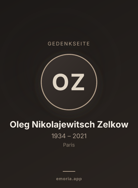 Gedenkportrait von Oleg Nikolajewitsch Zelkow