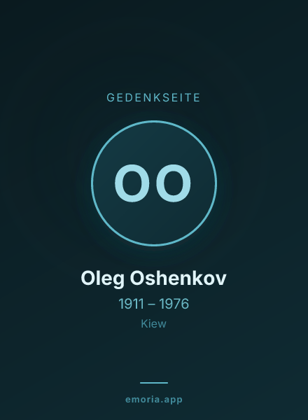 Gedenkportrait von Oleg Oshenkov
