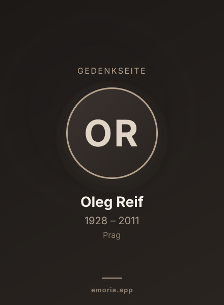 Gedenkportrait von Oleg Reif