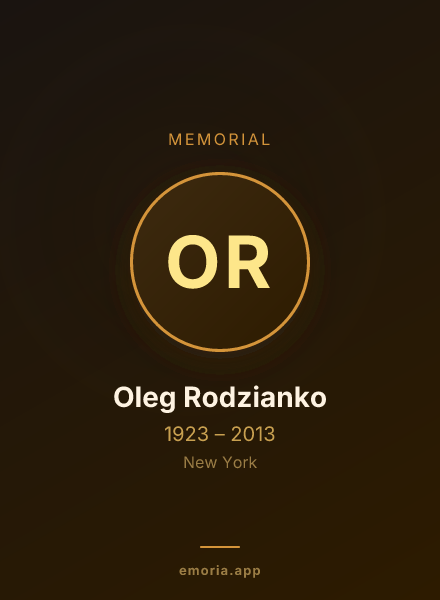 Memorial portrait of Oleg Rodzianko