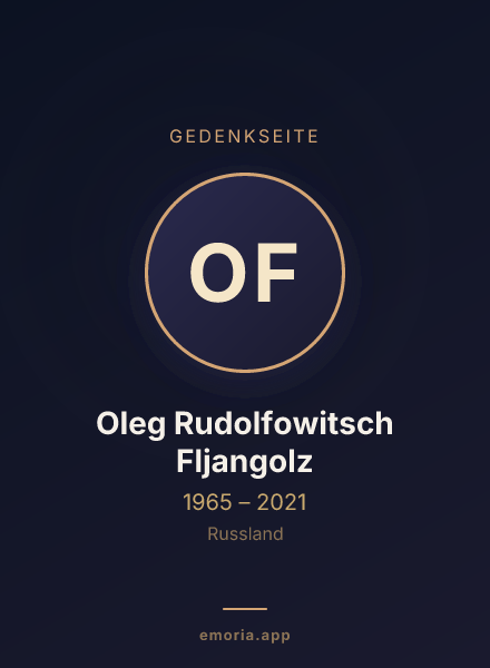 Gedenkportrait von Oleg Rudolfowitsch Fljangolz