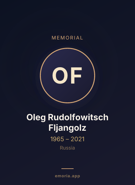 Memorial portrait of Oleg Rudolfowitsch Fljangolz