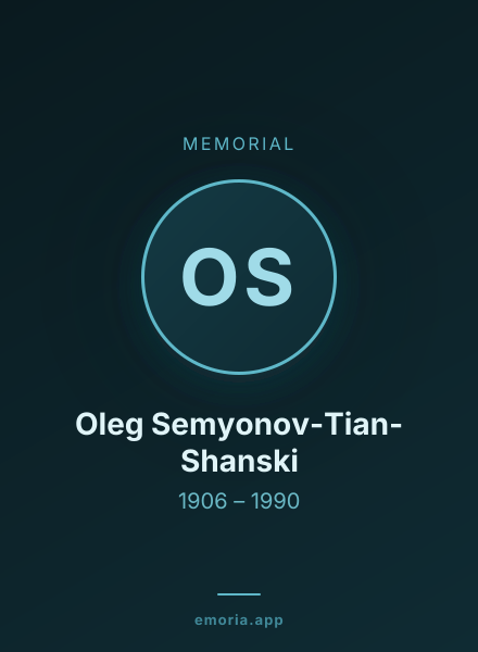 Memorial portrait of Oleg Semyonov-Tian-Shanski