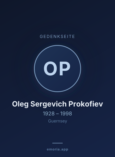 Gedenkportrait von Oleg Sergevich Prokofiev