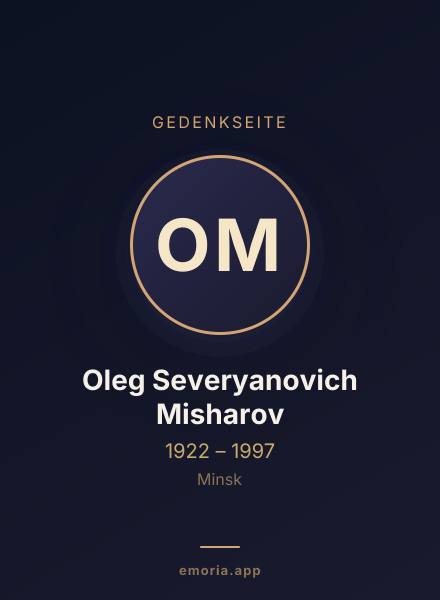 Gedenkportrait von Oleg Severyanovich Misharov