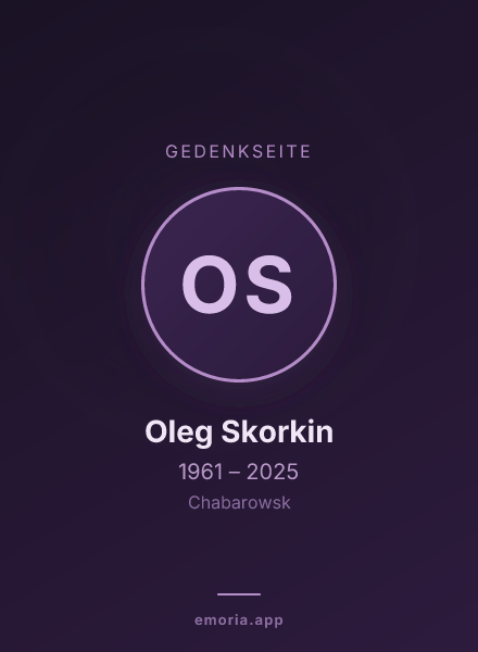 Gedenkportrait von Oleg Skorkin