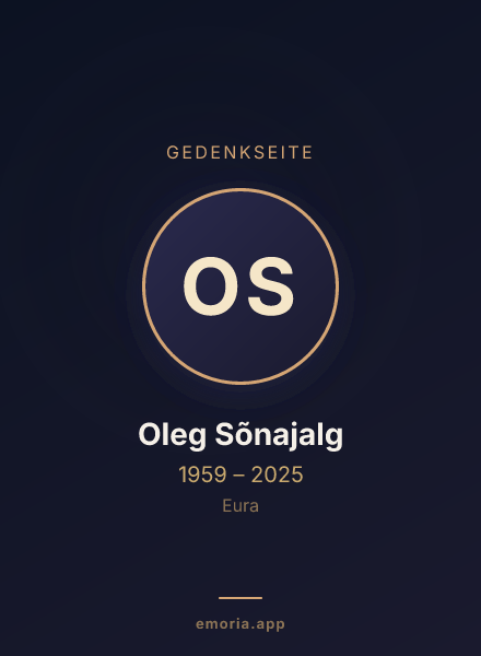Gedenkportrait von Oleg Sõnajalg