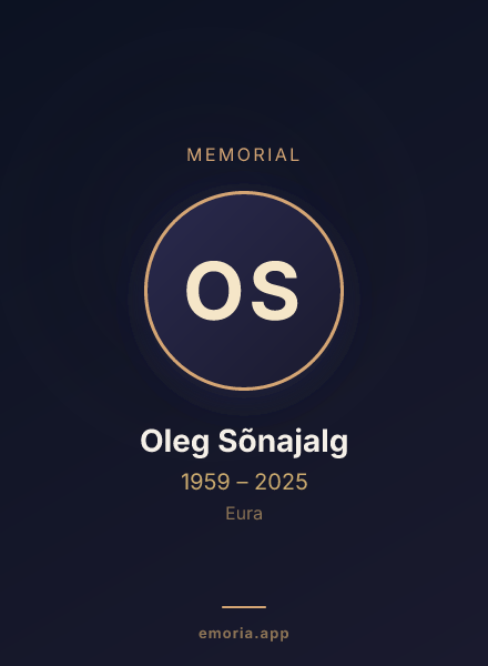 Memorial portrait of Oleg Sõnajalg