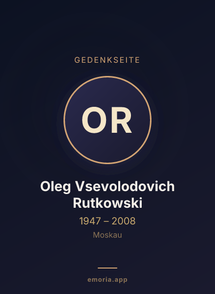 Gedenkportrait von Oleg Vsevolodovich Rutkowski