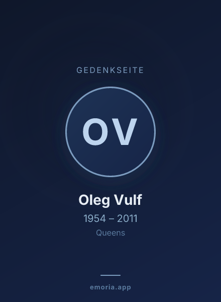 Gedenkportrait von Oleg Vulf
