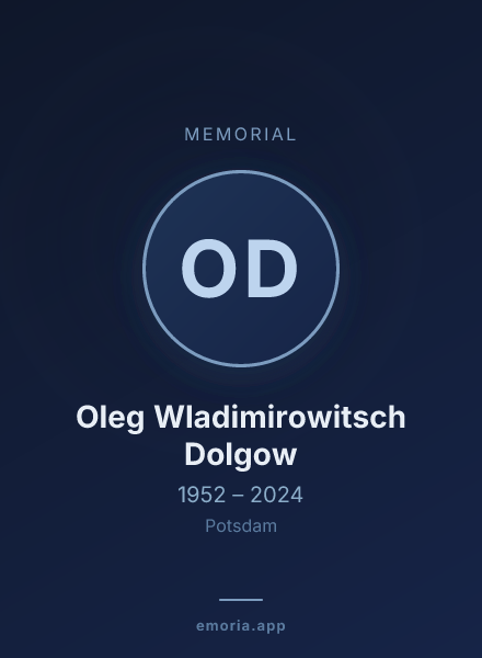 Memorial portrait of Oleg Wladimirowitsch Dolgow
