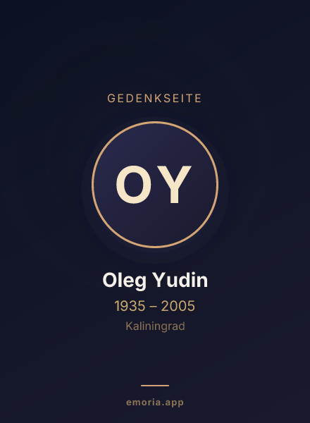 Gedenkportrait von Oleg Yudin